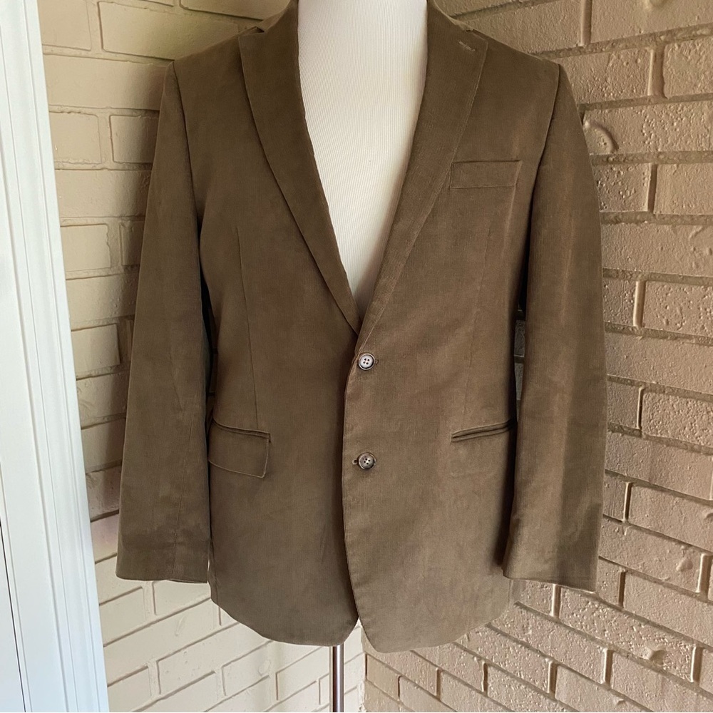 LRL Ralph Lauren Corduroy Blazer 46 Brown Lined Suede Elbow Patches Preppy